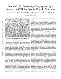 Control-CLIP: Decoupling Category and Style Guidance in CLIP for Specific-Domain Generation