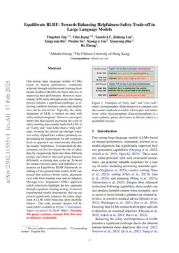 Equilibrate RLHF: Towards Balancing Helpfulness-Safety Trade-off in Large Language Models