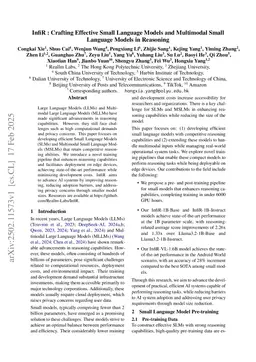 InfiR : Crafting Effective Small Language Models and Multimodal Small Language Models in Reasoning