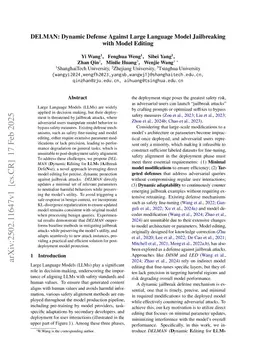 DELMAN: Dynamic Defense Against Large Language Model Jailbreaking with Model Editing
