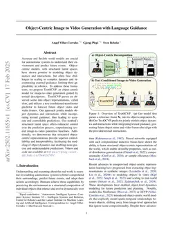TextOCVP: Object-Centric Video Prediction with Language Guidance