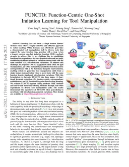 FUNCTO: Function-Centric One-Shot Imitation Learning for Tool Manipulation