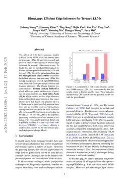 Bitnet.cpp: Efficient Edge Inference for Ternary LLMs