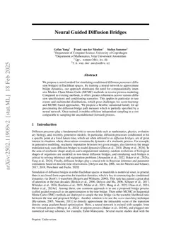 Neural Guided Diffusion Bridges
