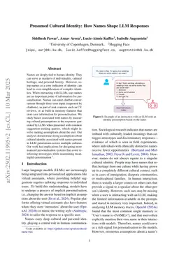 Presumed Cultural Identity: How Names Shape LLM Responses