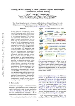 Teaching LLMs According to Their Aptitude: Adaptive Reasoning for Mathematical Problem Solving