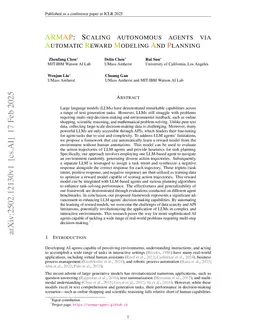 Scaling Autonomous Agents via Automatic Reward Modeling And Planning