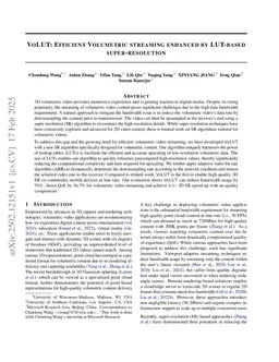 VoLUT: Efficient Volumetric streaming enhanced by LUT-based super-resolution