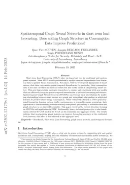 Spatiotemporal Graph Neural Networks in short term load forecasting: Does adding Graph Structure in Consumption Data Improve Predictions?