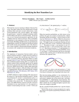Identifying the Best Transition Law