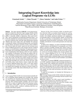 Integrating Expert Knowledge into Logical Programs via LLMs