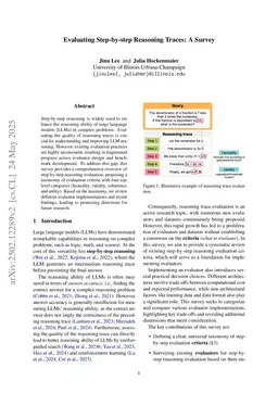 Evaluating Step-by-step Reasoning Traces: A Survey