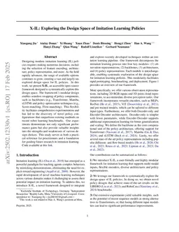 X-IL: Exploring the Design Space of Imitation Learning Policies
