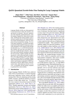 QuZO: Quantized Zeroth-Order Fine-Tuning for Large Language Models