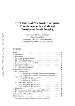OCT Data is All You Need: How Vision Transformers with and without Pre-training Benefit Imaging