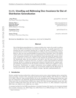 DivIL: Unveiling and Addressing Over-Invariance for Out-of- Distribution Generalization
