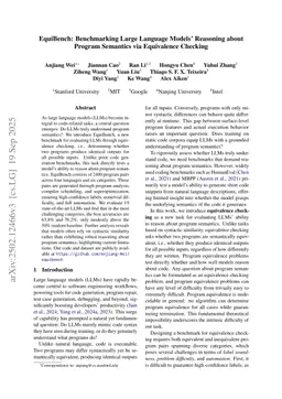 EquiBench: Benchmarking Large Language Models' Reasoning about Program Semantics via Equivalence Checking