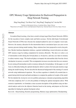 GPU Memory Usage Optimization for Backward Propagation in Deep Network Training