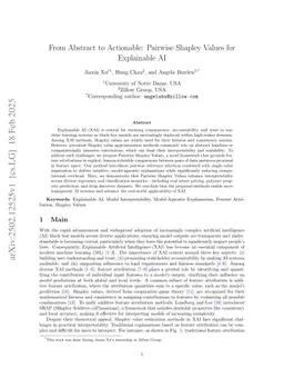 From Abstract to Actionable: Pairwise Shapley Values for Explainable AI
