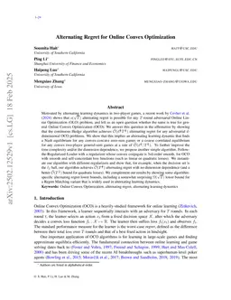 Alternating Regret for Online Convex Optimization