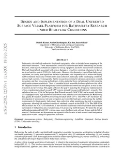 Design and Implementation of a Dual Uncrewed Surface Vessel Platform for Bathymetry Research under High-flow Conditions