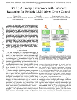 GSCE: A Prompt Framework with Enhanced Reasoning for Reliable LLM-driven Drone Control