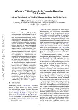 A Cognitive Writing Perspective for Constrained Long-Form Text Generation