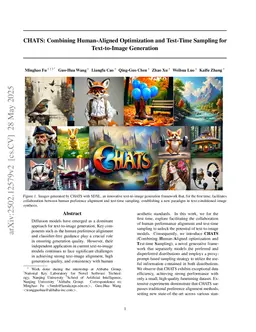 CHATS: Combining Human-Aligned Optimization and Test-Time Sampling for Text-to-Image Generation