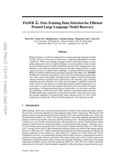 PASER: Post-Training Data Selection for Efficient Pruned Large Language Model Recovery