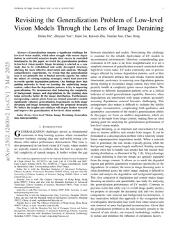 Revisiting the Generalization Problem of Low-level Vision Models Through the Lens of Image Deraining
