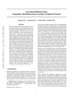 Score-Based Diffusion Policy Compatible with Reinforcement Learning via Optimal Transport