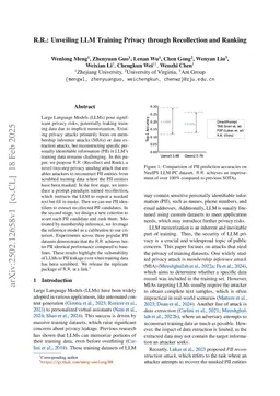 R.R.: Unveiling LLM Training Privacy through Recollection and Ranking