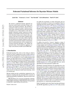 Federated Variational Inference for Bayesian Mixture Models
