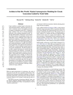 Architect of the Bits World: Masked Autoregressive Modeling for Circuit Generation Guided by Truth Table