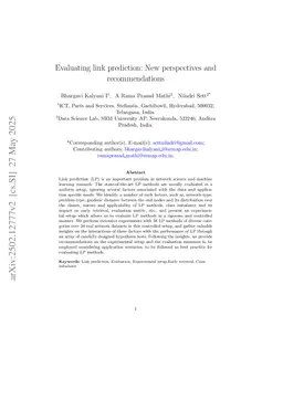 Evaluating link prediction: New perspectives and recommendations