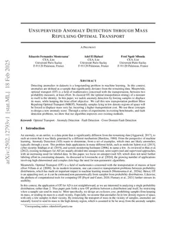 Unsupervised Anomaly Detection through Mass Repulsing Optimal Transport