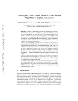 Pushing the Limits of the Reactive Affine Shaker Algorithm to Higher Dimensions