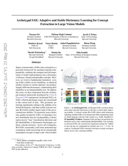 Archetypal SAE: Adaptive and Stable Dictionary Learning for Concept Extraction in Large Vision Models