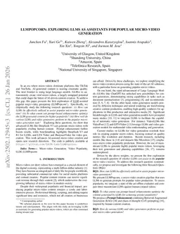 LLMPopcorn: Exploring LLMs as Assistants for Popular Micro-video Generation