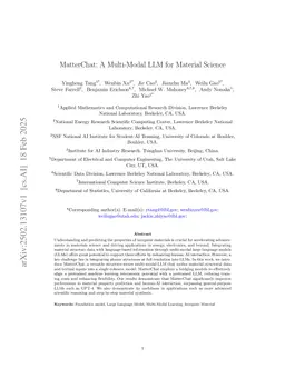 MatterChat: A Multi-Modal LLM for Material Science