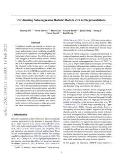 Pre-training Auto-regressive Robotic Models with 4D Representations
