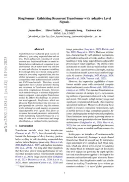RingFormer: Rethinking Recurrent Transformer with Adaptive Level Signals