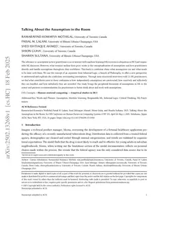 Talking About the Assumption in the Room