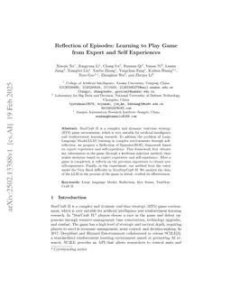 Reflection of Episodes: Learning to Play Game from Expert and Self Experiences