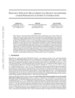 Provably Efficient Multi-Objective Bandit Algorithms under Preference-Centric Customization