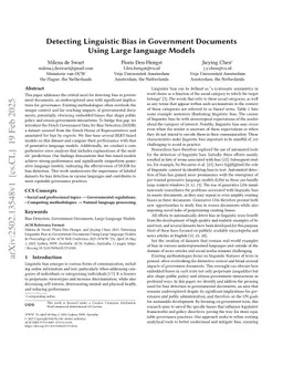 Detecting Linguistic Bias in Government Documents Using Large language Models