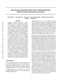 RestoreGrad: Signal Restoration Using Conditional Denoising Diffusion Models with Jointly Learned Prior