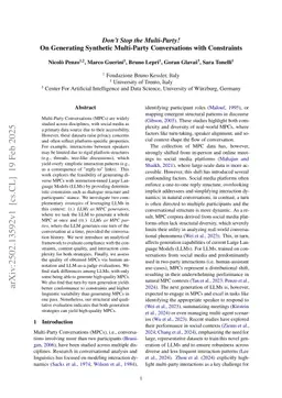 Don't Stop the Multi-Party! On Generating Synthetic Written Multi-Party Conversations with Constraints
