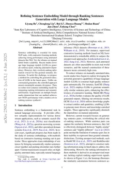Refining Sentence Embedding Model through Ranking Sentences Generation with Large Language Models