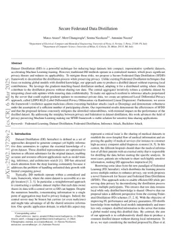 Secure Federated Data Distillation